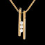 bijou or Collier Diapason Trilogie or jaune (MM) - 3 diamants