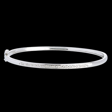 Jonc diorama barrette diamants (PM) - 11 diamants