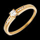 cadeau femmes solitaire octave or jaune gm 27 carats diamants
