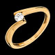 achat solitaire apostrophe or jaune mm