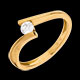 cadeau femme solitaire apostrophe or jaune mm