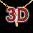 cadeau Pendentif apostrophe diamant (MM) - or jaune