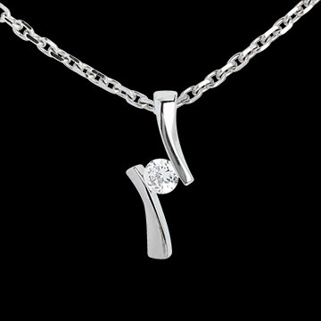 vente Pendentif apostrophe diamant (MM) - or blanc