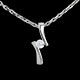 cadeau femme collier apostrophe diamant mm or blanc