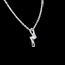 cadeau femmes Pendentif apostrophe diamant (MM) - or blanc