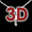 bijou or Pendentif apostrophe diamant (MM) - or blanc