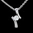 bijouteries Pendentif apostrophe diamant (GM) - or blanc - 0.26 carats