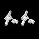 cadeau femme boucles oreilles apostrophe diamants mm puce or bl