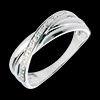 cadeaux Bague volute or blanc pav�e diamants - 4 diamants