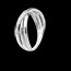 vente Bague volute or blanc pav�e diamants - 4 diamants