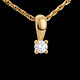 achat pendentif diamant beliere or jaune mm