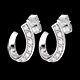 bijouteries boucles oreilles accroche coeur or blanc