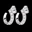 bijou or Boucles d'oreilles accroche-coeur - or blanc