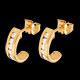 bijouteries boucles oreilles demi lunes or jaune pavees gm 31