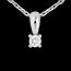 Pendentif diamant beli�re or blanc (MM) - cha�ne or blanc