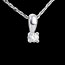   Pendentif diamant beli�re or blanc (GM) - cha�ne or blanc