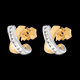 achat boucles oreilles demi lunes or jaune or blanc 16 d