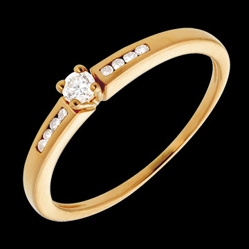 joaillerie Solitaire Octave or jaune (PM)  - 9 diamants