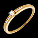 cadeau femmes solitaire octave or jaune pm diamants
