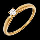 Solitaire roseau or jaune (PM)