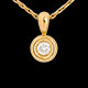 femme pendentif calice beliere or jaune mm