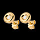 ventes on line boucles oreilles calice diamants puce or jaune mm