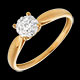 cadeaux bague roseau or jaune sphere pavee diamants