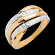 femme bague naja or jaune pavee diamants diamants