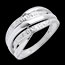   Bague naja or blanc pav�e diamants  - 4 diamants