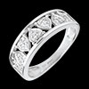 cadeau femmes Bague dame de coeur - or blanc