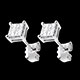 vente on line boucles oreilles damier or blanc pavees 34 carats