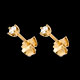 cadeaux femme boucles oreilles diamants pm puces or jaune