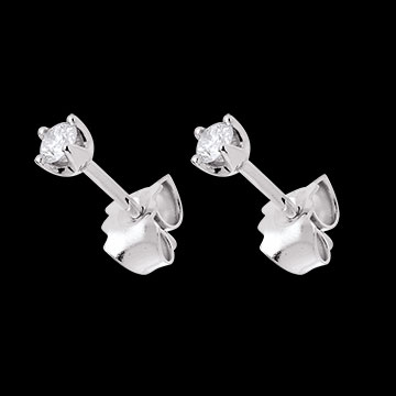 acheter on line Boucles d'oreilles diamants (PM) - puces or blanc