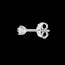 cadeaux Boucles d'oreilles diamants (PM) - puces or blanc