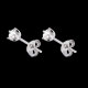 bijouteries boucles oreilles diamants mm puces or blanc