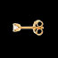 bijou or   Boucles d'oreilles diamants (MM+) - puces or jaune    - 0.25 carats