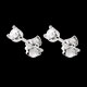 ventes boucles oreilles diamants gm puces or blanc carats