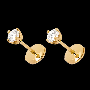 acheter en ligne   Boucles d'oreilles diamants (TGM) - puces or jaune  - 0.4 carats