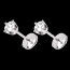Boucles d'oreilles diamants (TGM+) - puces or blanc - 0.5 carats