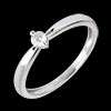 cadeaux femmes Solitaire or blanc serti griffes