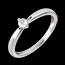 femme Solitaire or blanc serti griffes