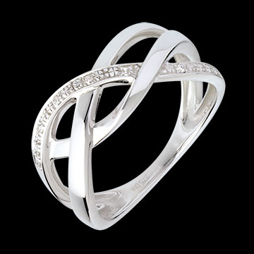 mariages Bague soupirail or blanc pav�