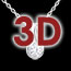 bijou or Pendentif mousqueton diamant - or blanc - 0.34 carats