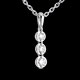 bijou or pendentif trilogie puce or blanc 25 carats