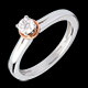 ventes on line solitaire couronne or blanc or rose 26 carats