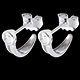cadeaux femme boucles oreilles mousqueton diamant puces or blanc