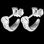 ventes en ligne Boucles d'oreilles mousqueton diamant - puces or blanc - 0.25 carats