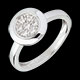 mariage Bague bouton or blanc