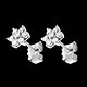 joaillerie boucle oreilles lotus pavees 33 carats