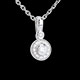 bijou pendentif bouton beliere or blanc 21 carats